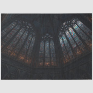 Gothic Cathedral Window Decoupage Paper – Dark Med