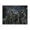 Gothic cathedral with a gloomy dark sky