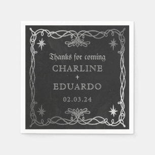 Gothic Celestial Fantasy Ivy Wedding  Napkin