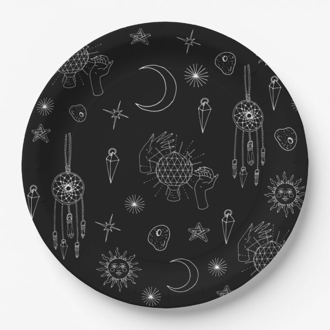 Gothic Celestial Paper Plate (Front)