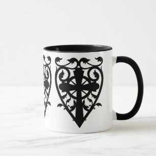 Gothic cemetery hearts mug