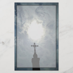 Gothic cemetery open heavens stationery