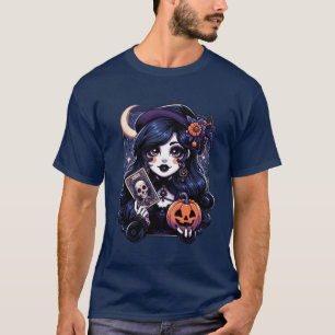 Gothic Charm Vintage Witches Pumpkin T-Shirt