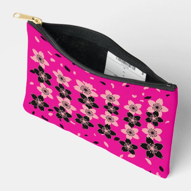 Gothic Cherry Blossom Accessory Pouch (Open)