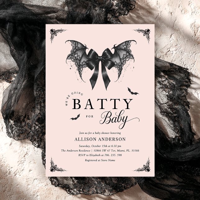 Gothic Chic Baby Shower Invitation (Creator Uploaded)