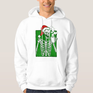gothic christmas coffee skeleton horror hoodie