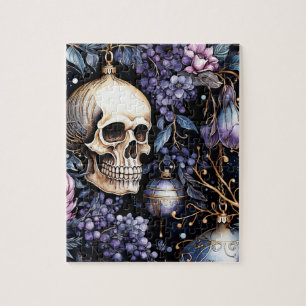 Gothic Christmas Creepy Vibes Holiday Fantasy Jigsaw Puzzle