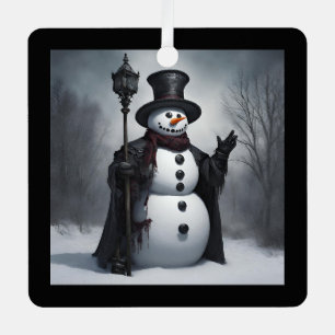 Gothic Christmas Metal Tree Decoration