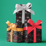 Gothic Christmas Moody Floral  Wrapping Paper Sheet<br><div class="desc">This design may be personalised by choosing the Edit Design option. You may also transfer onto other items. Contact me at colorflowcreations@gmail.com or use the chat option at the top of the page if you wish to have this design on another product or need assistance with this design. I am...</div>