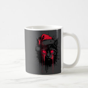 Gothic Christmas Nge Horror Cat Santa Hat Witchy X Coffee Mug