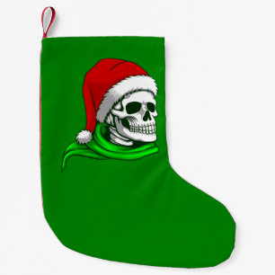 gothic christmas santa skull skeleton small christmas stocking