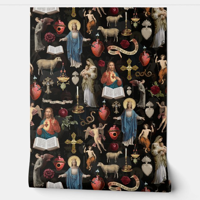 Gothic Christmas Saviour of the world- Jesus Chris Wallpaper (Unrolling)