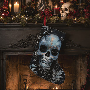 Gothic Christmas Skull Spooky Small Christmas Stocking