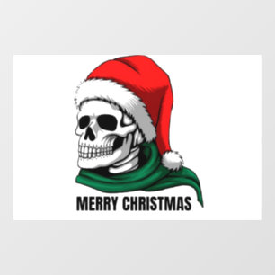 Gothic Christmas Skull with Santa Hat