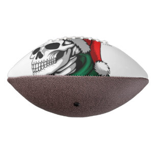 Gothic Christmas Skull with Santa Hat – Alternativ Football