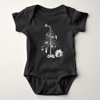 Gothic Christmas Tree Baby Bodysuit