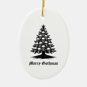 Gothic Christmas Tree II Ceramic Tree Decoration