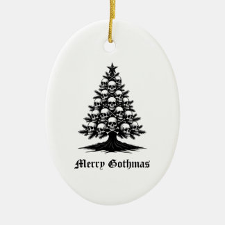 Gothic Christmas Tree II Ceramic Tree Decoration
