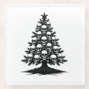 Gothic Christmas Tree II Glass Coaster