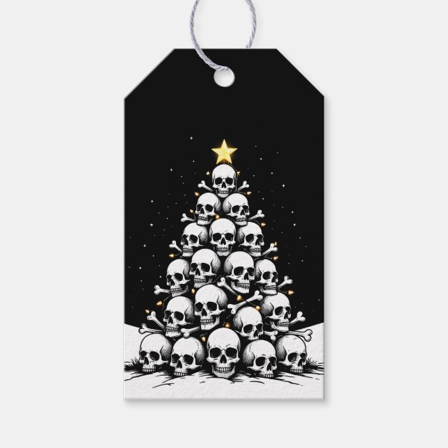 Gothic Christmas Tree III Gift Tags (Front)