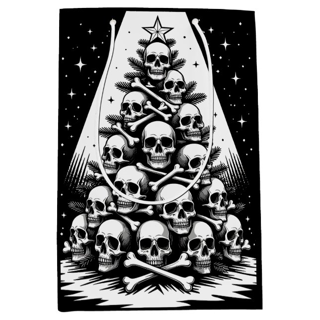 Gothic Christmas Tree V Medium Gift Bag (Front)