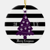Gothic Christmas Tree With Stripes