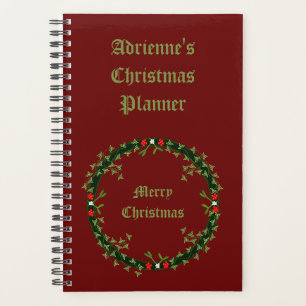 Gothic Christmas Wreath Custom Planner