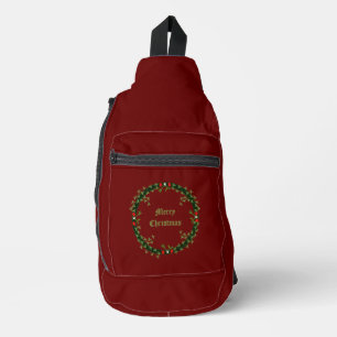 Gothic Christmas Wreath Custom Sling Bag