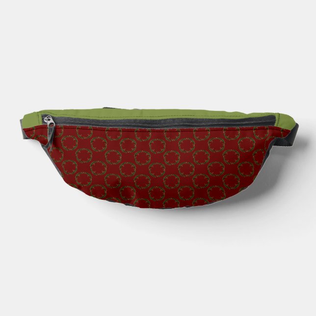 Gothic Christmas Wreath Patterned Bum Bags (Lay Down)