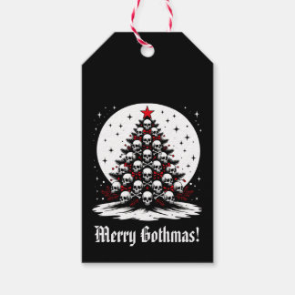 Gothic Chrsitmas Tree I Gift Tags