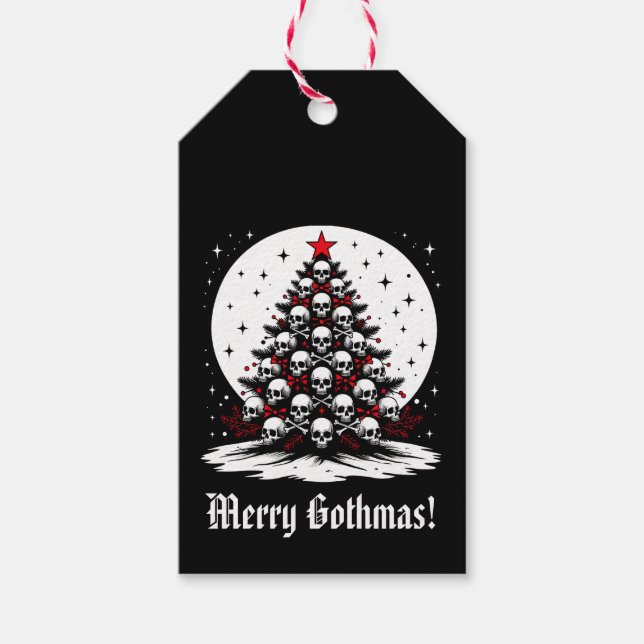 Gothic Chrsitmas Tree I Gift Tags (Front)