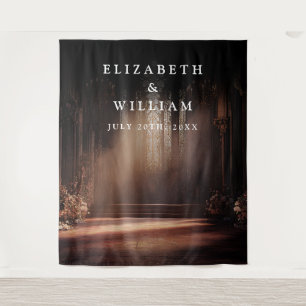 Gothic Church Photo Booth Prop Backdrop Tapestry