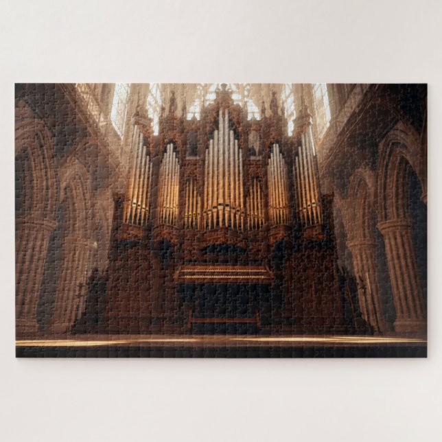 Gothic Church Pipe Organ Jigsaw Puzzle (Horizontal)