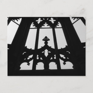 Gothic church window postcard