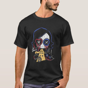 Gothic clothing all occult Horror Girl With Cat Cr T-Shirt