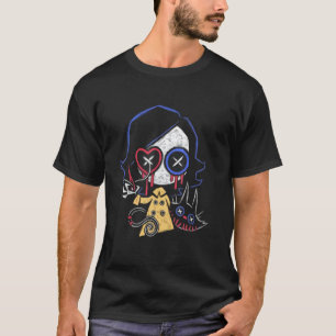 Gothic clothing all occult Horror Girl With Cat Cr T-Shirt