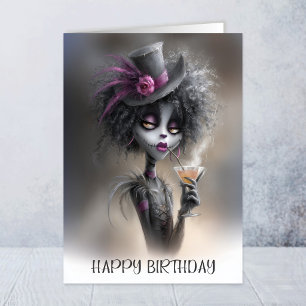 Gothic Clown Birthday Greeting Card