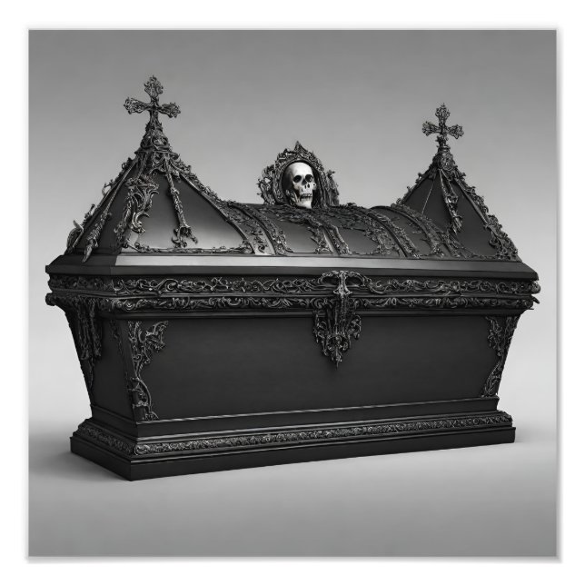 Gothic coffin photo print (Front)