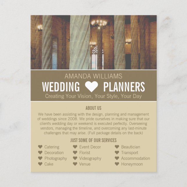 Gothic Columns, Wedding Event Planner Advertising Flyer (Front)