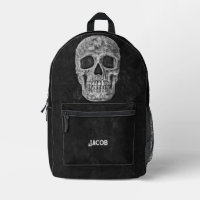 Gothic Cool Black And White Skull