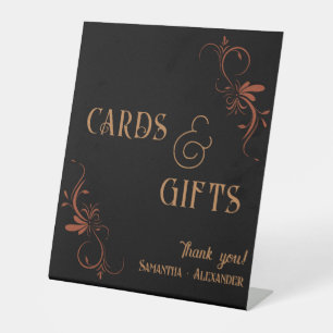 Gothic Copper Cards & Gifts Whimsigoth Wedding Pedestal Sign