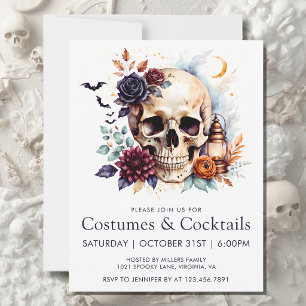 Gothic Costumes & Cocktails Halloween Invitation