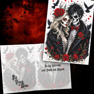 Gothic Couple Valentines Day  Card