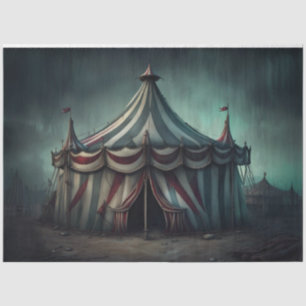 Gothic Creepy Circus Tent Moody Decoupage Paper 