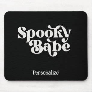 Gothic & Creepy Spooky Babe Personalized Computer Mouse Pad