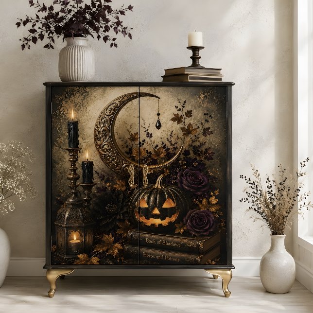 Gothic Crescent Moon Jack O Lantern Halloween Art Tissue Paper (Gothic Crescent Moon Jack O Lantern Halloween Art Tissue Paper)