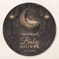 Gothic Crescent Moon Stars Baby Shower