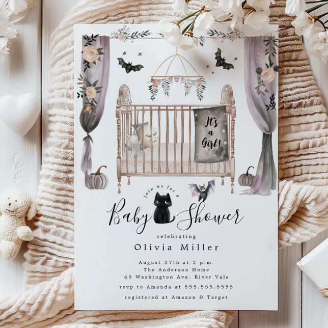 Gothic Crib Baby Shower Invitation (Creator Uploaded)