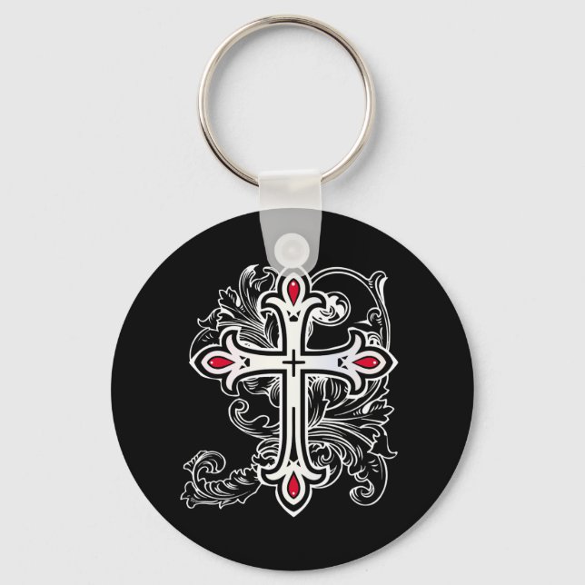 Gothic cross key ring (Front)