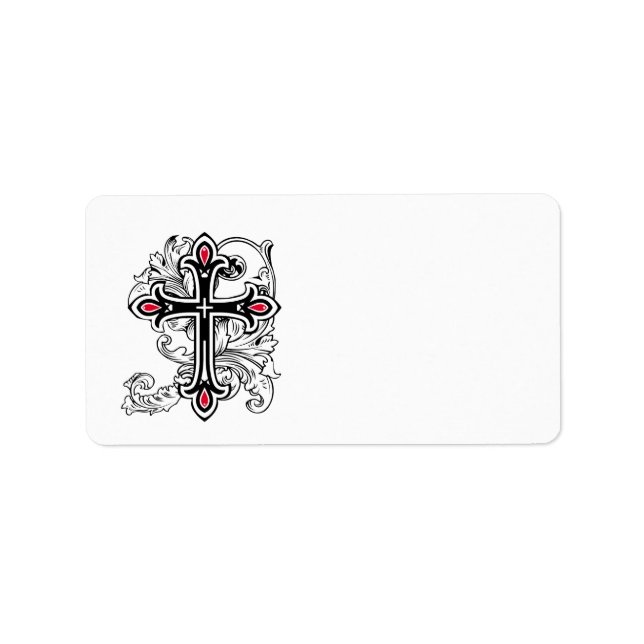 Gothic cross label (Front)